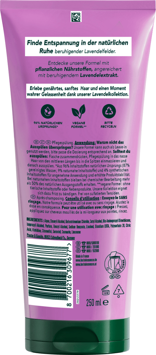 Conditioner Anti-Frizz Lavendelduft, 250 ml