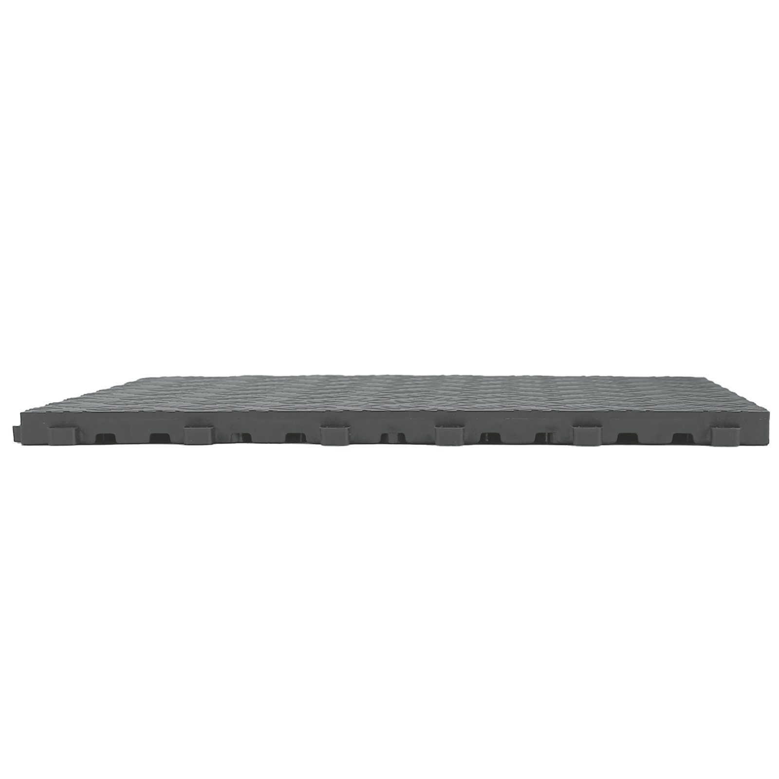RAMROXX Bodenfliese Klickfliesen Riffelblech Look Boden für Messe Floor Garage Grau 40x40, grau