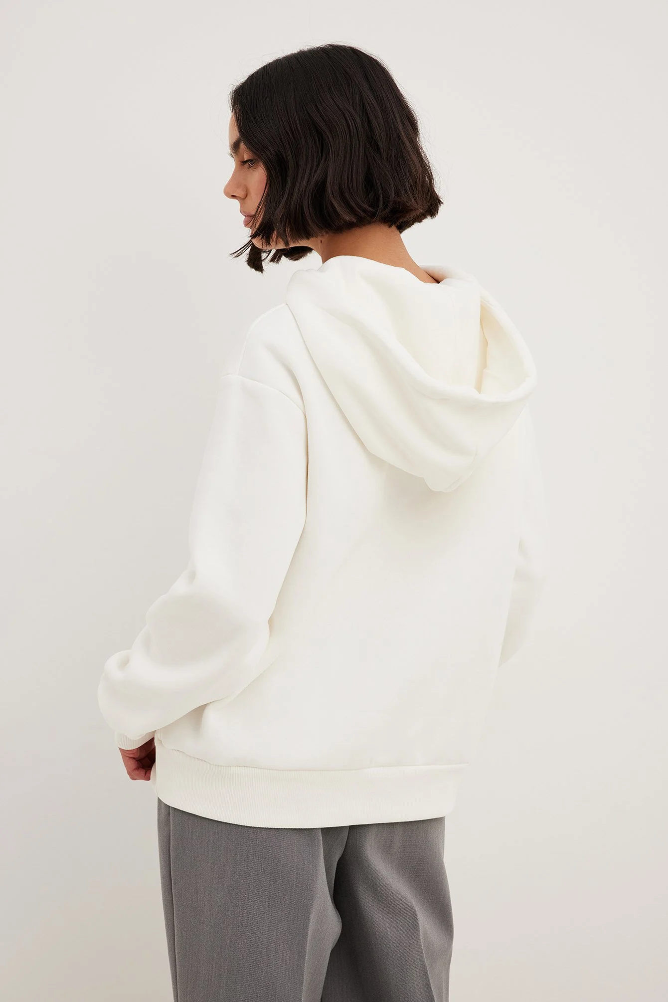 Übergroßer gebürsteter Kapuzenpullover