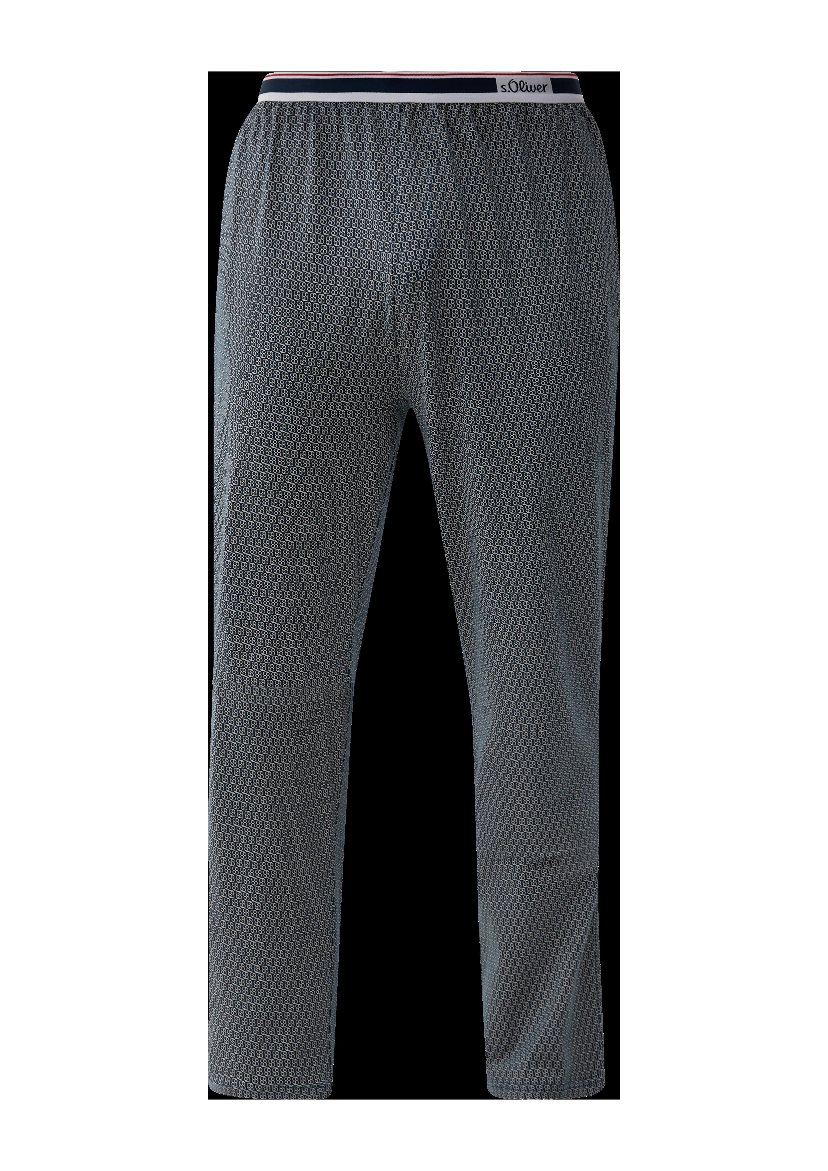Lange Pyjamahose mit Allover-Print  6008421-57A3