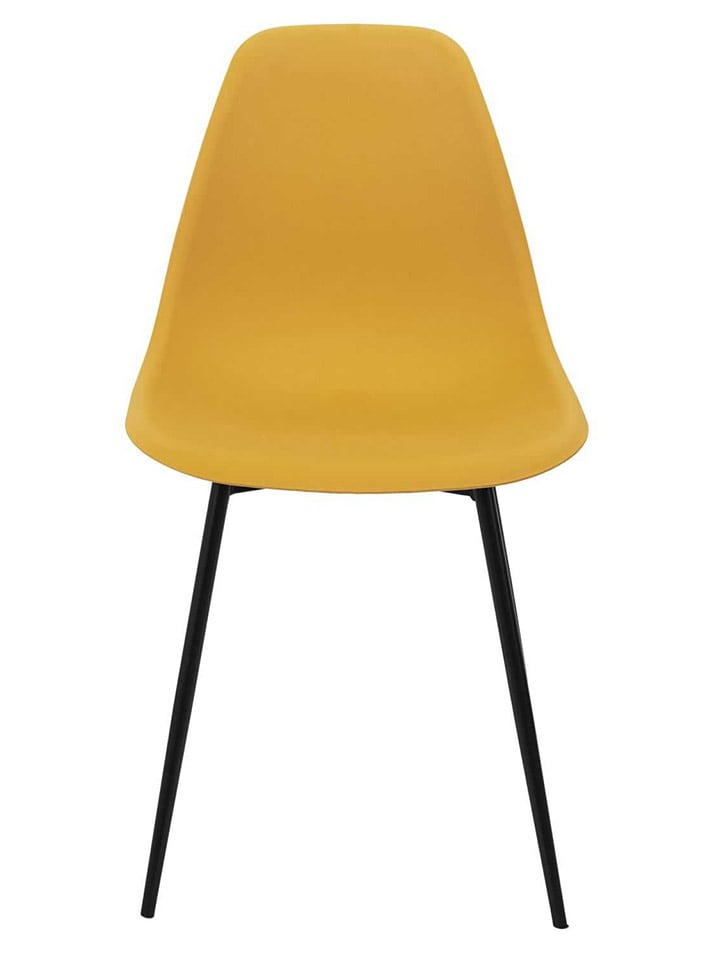 Rétro Chic Esszimmerstuhl ''Gustav'' in Gelb - (B)50,7 x (H)84,8 x (T)45,5 cm günstig kaufen onesize