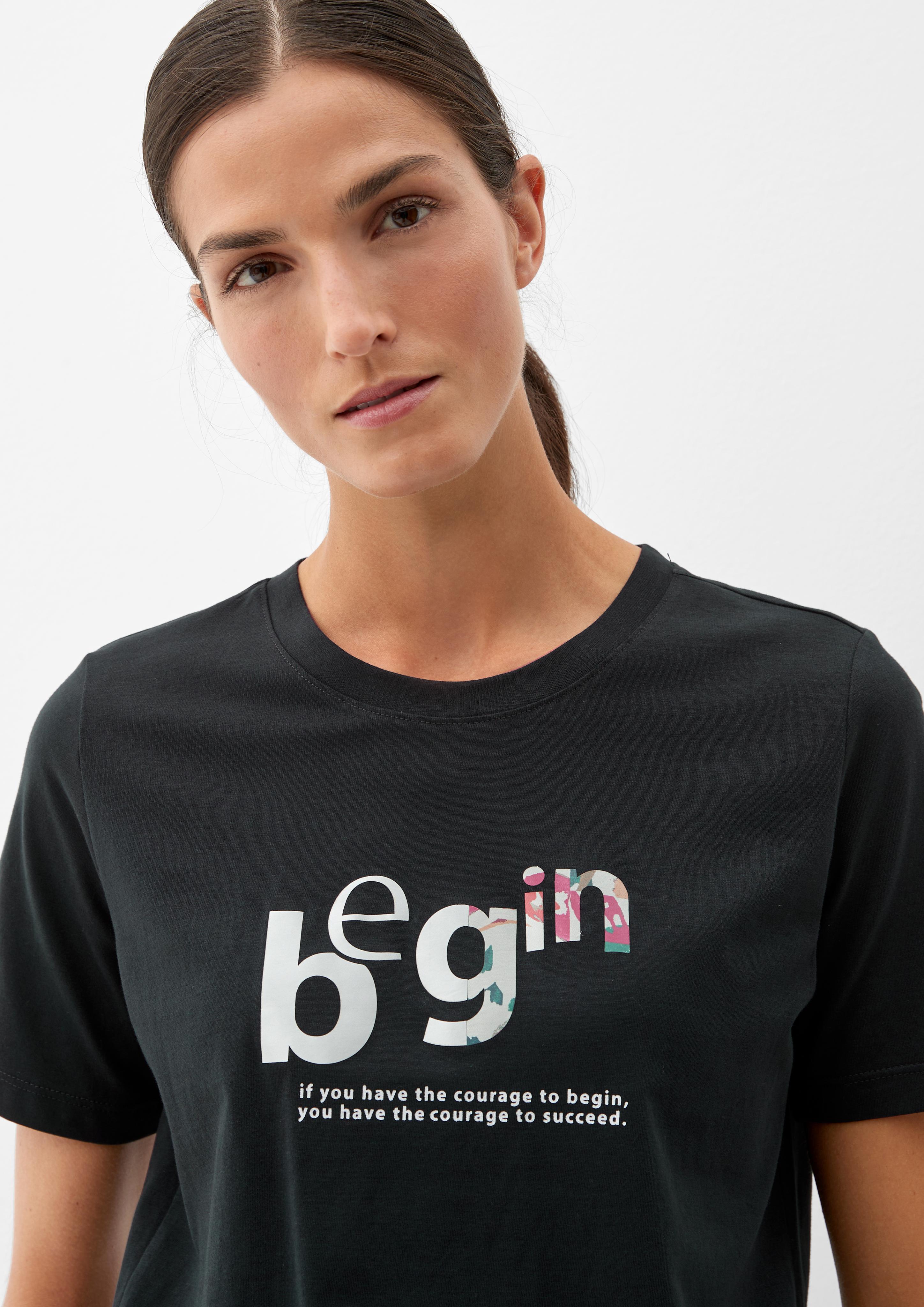 T-Shirt mit Schriftstickerei  2121487-59D1