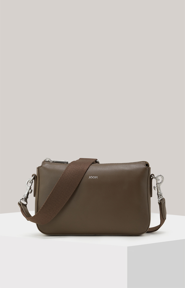 Leder-Schultertasche Sofisticato Jasmina in Braun