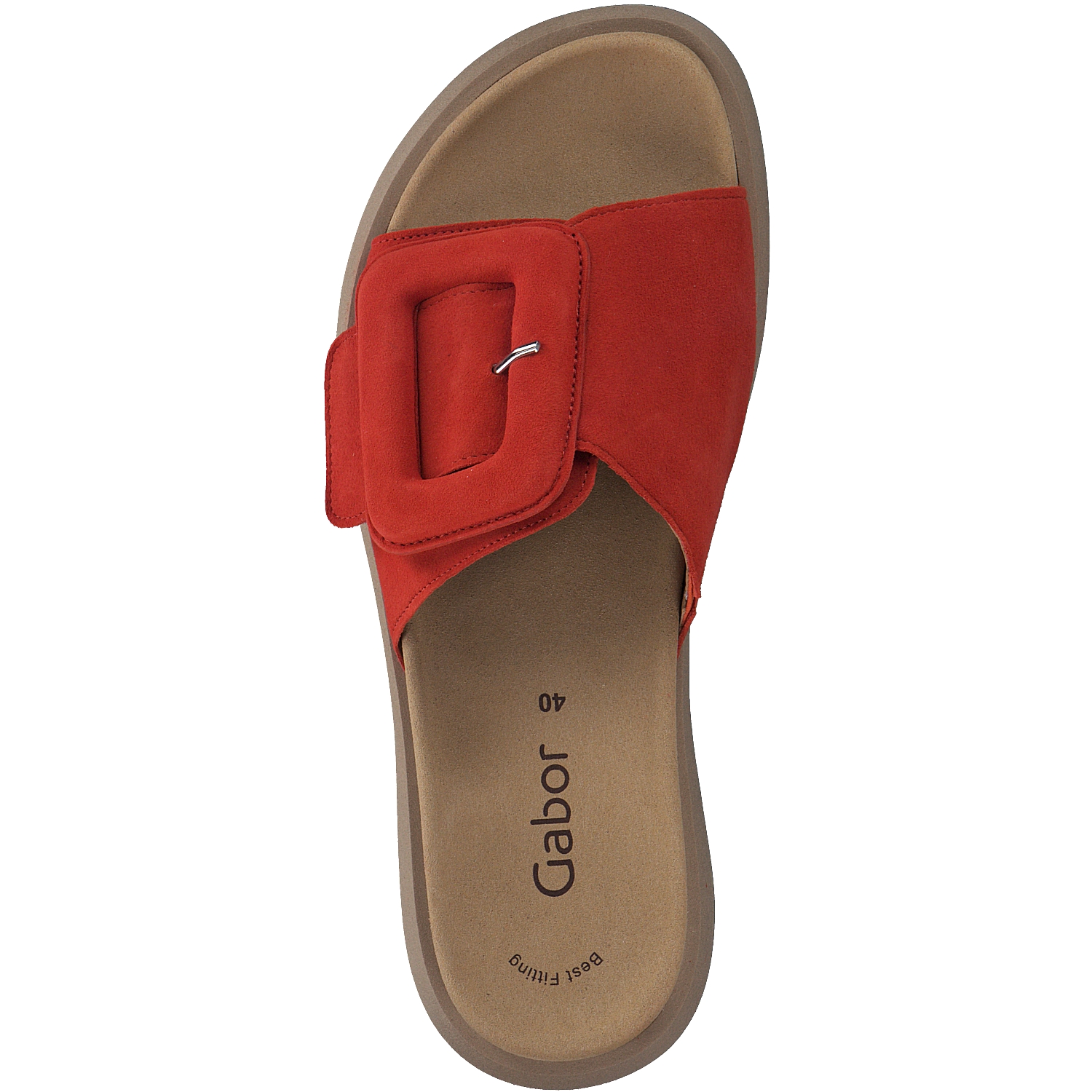 Gabor 43.751, Plateau-Pantoletten, Damen, Rot