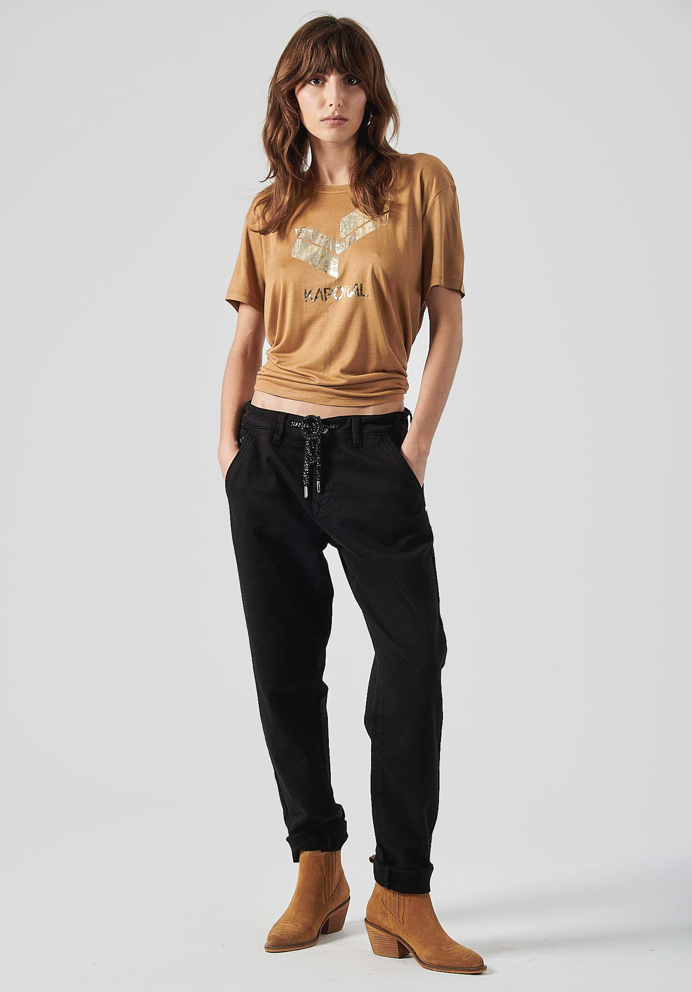 VIWIX  Jean noir boy slim Femme