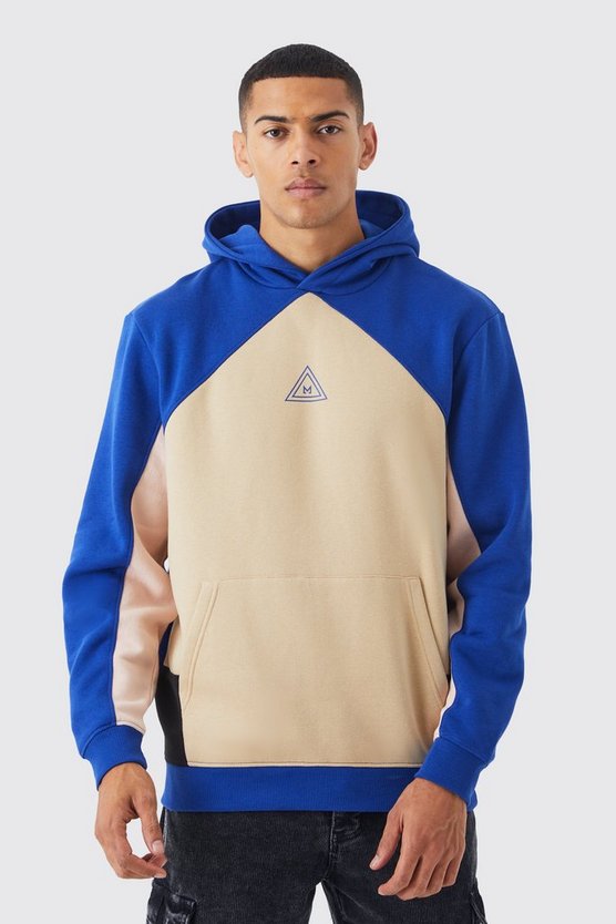 Colorblock Hoodie mit Logo