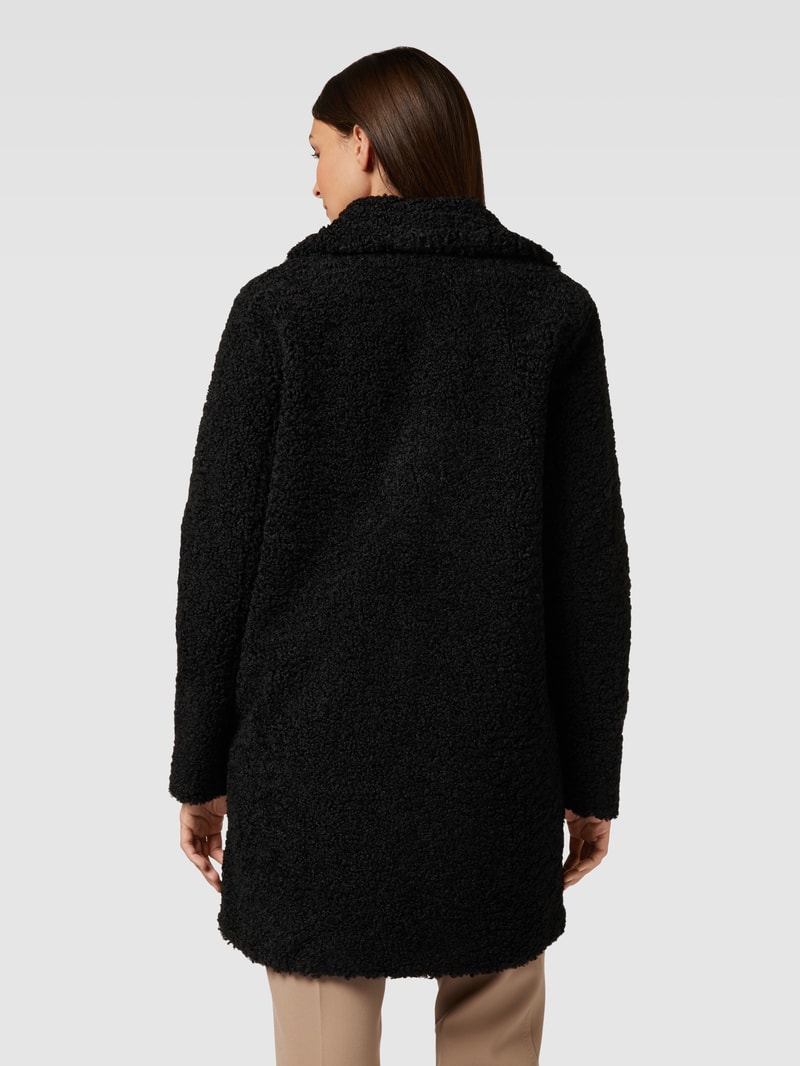 Mantel aus Teddyfell Modell 'KYLIE' in schwarz