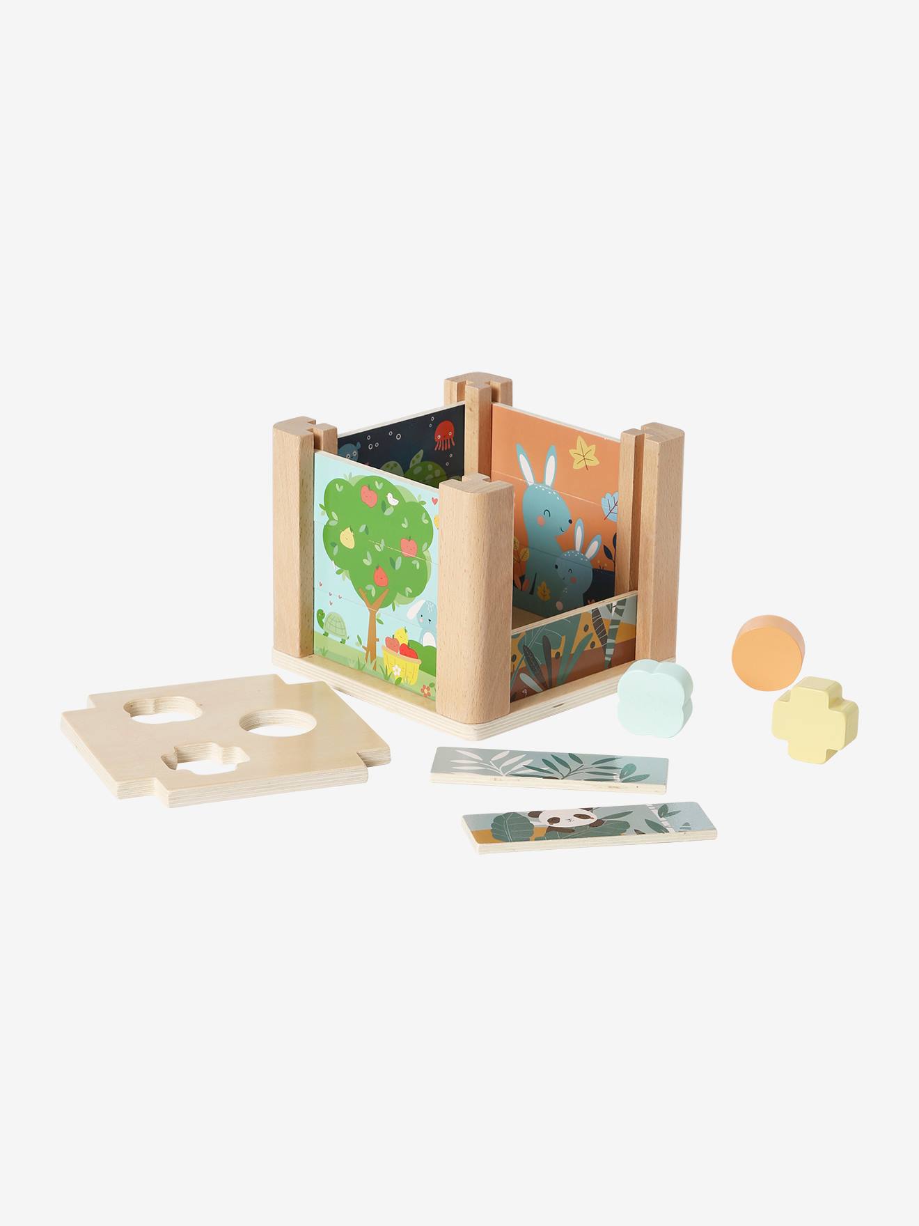 Vertbaudet Baby Activity-Würfel Holz FSC - grün