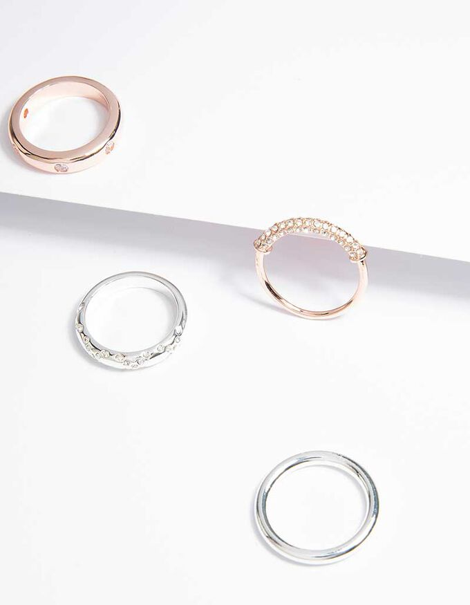 Damen Ring - 4er-Pack