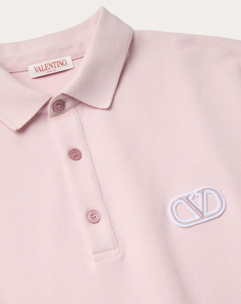 Polo de algodão piqué com patch exclusivo Vlogo
