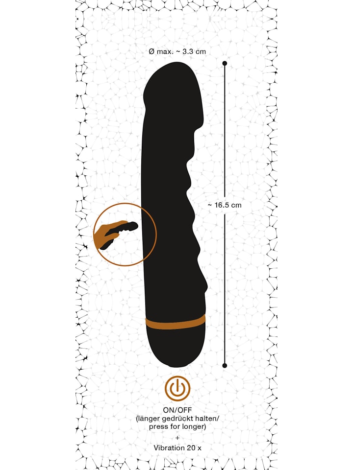 You2Toys Vibrator Bendy Ripple Vibrator in schwarz günstig kaufen 16,5 cm
