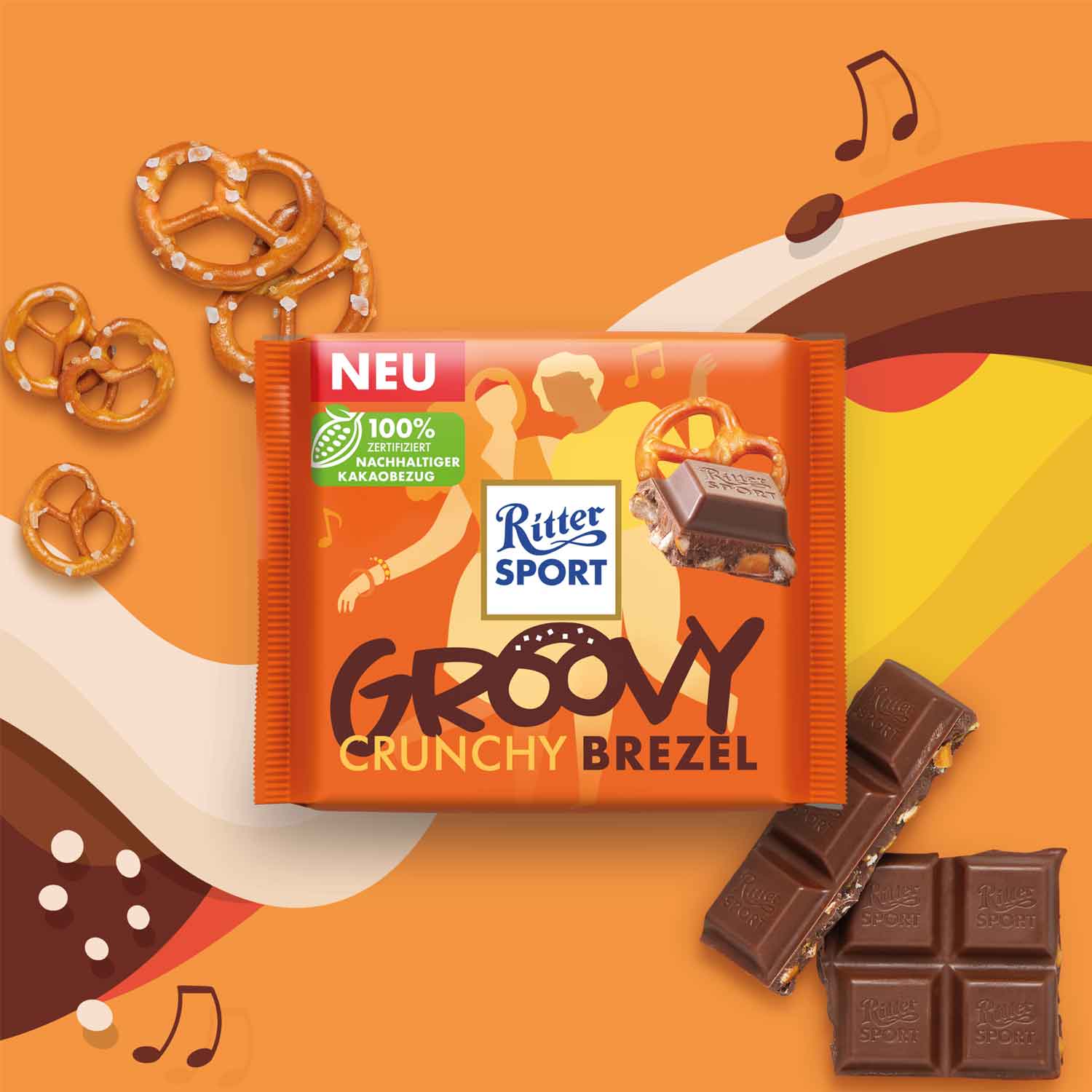 Ritter Sport Groovy Crunchy Brezel 100g