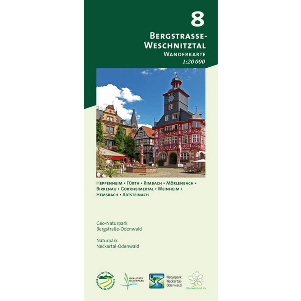 BERGSTRAßE-WESCHNITZTAL 1 : 20 000 - Wanderkarte