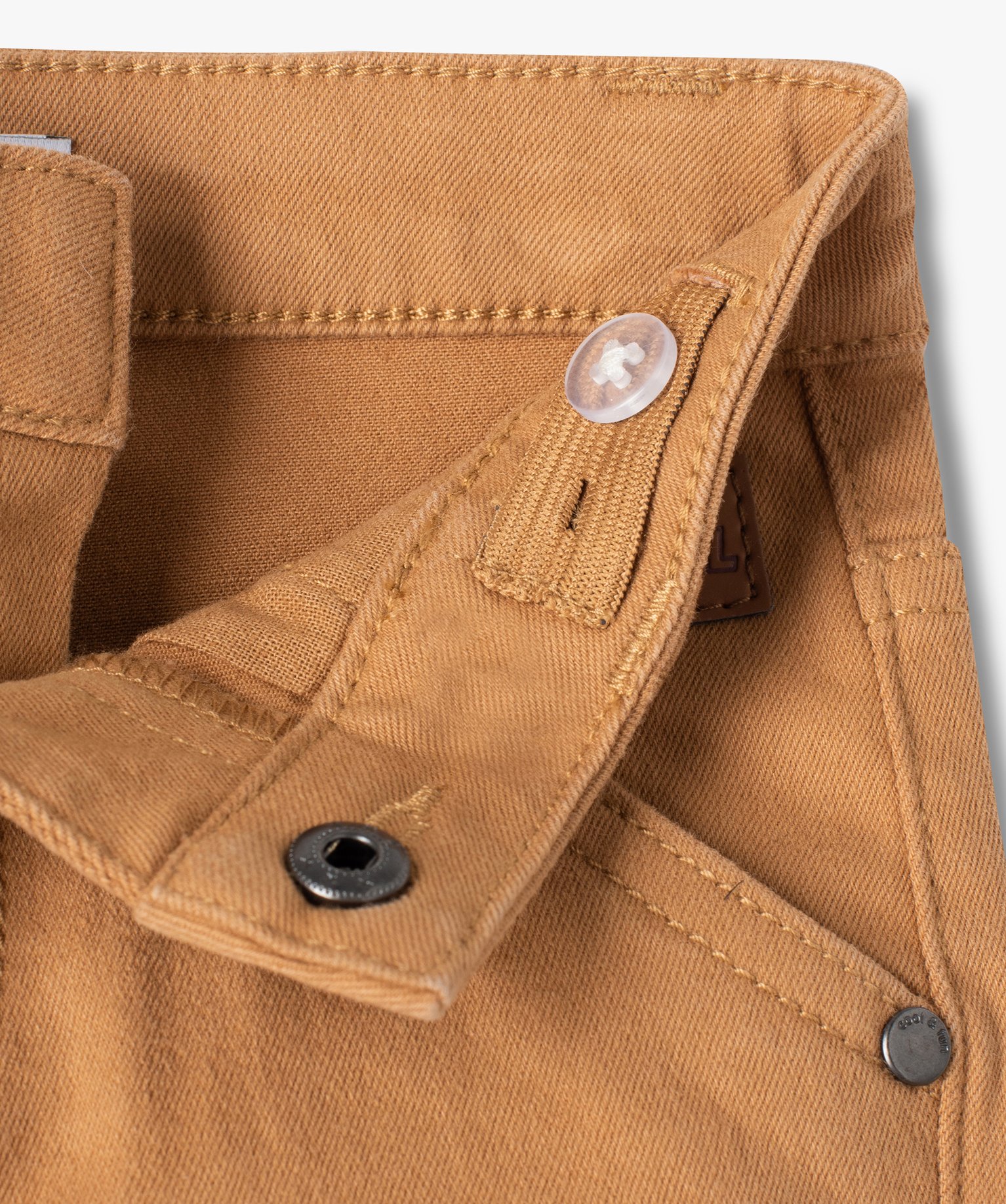 Short bébé Garçon slim en toile extensible unie marron | GEMO