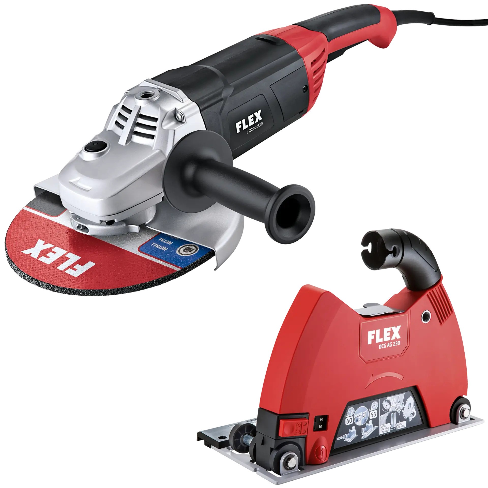 Flex-tools 534511 L 2200 230 Kutna brusilica 230 mm 2200 W + poklopac za usisavanje prašine DCG AG 230