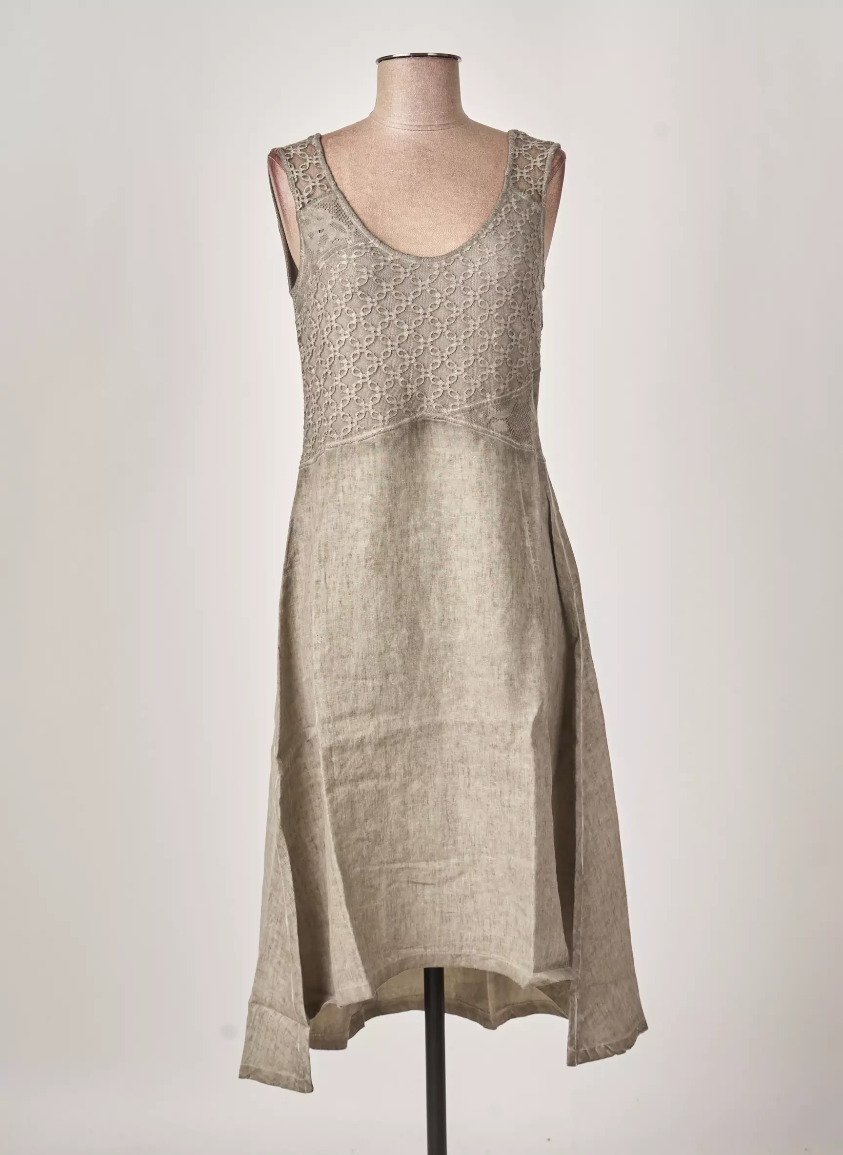 Maloka Robes Mi Longues Femme couleur gris
