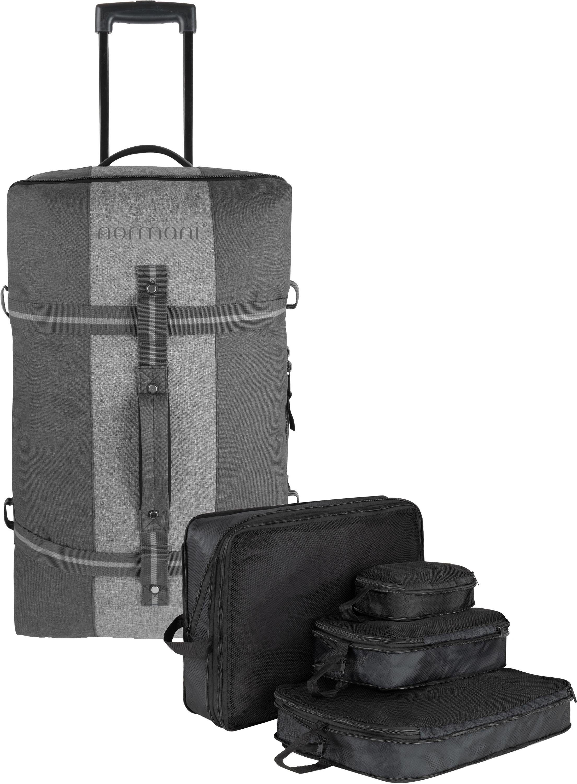 normani Reisetasche Reisetasche 125 L mit 4 Kleidertaschen Aurori 125, Große Reisetasche mit Rollen
