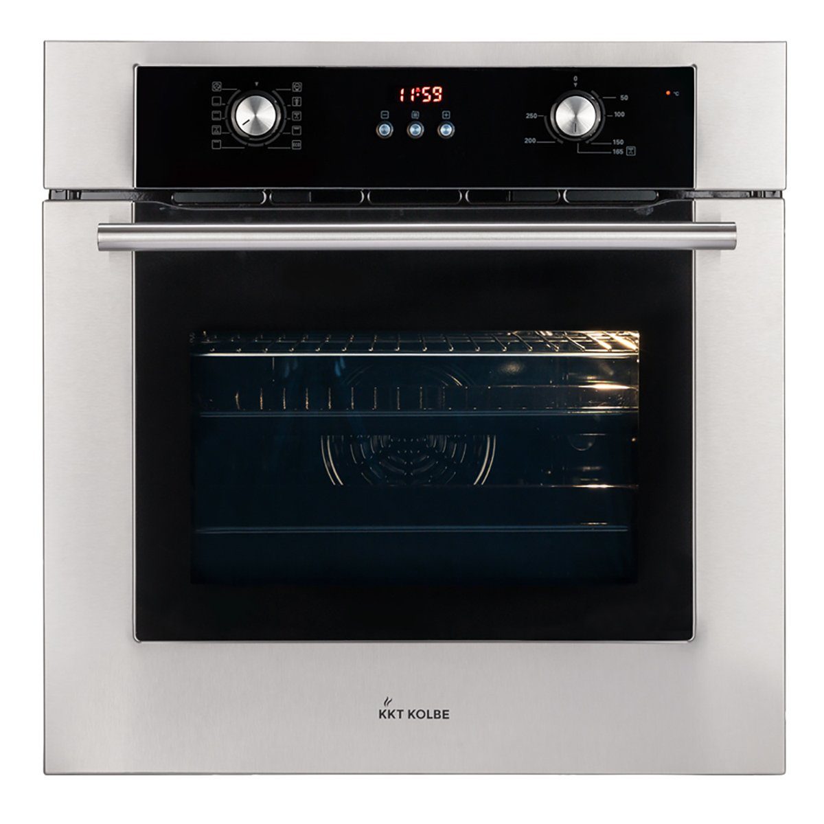 KKT KOLBE Einbaubackofen Backofen Elektroherd BO8810SS, DampfClean, 60cm / 70 l / 3kW / Heißluft / Grill-/Brat-System / Teleskopauszüge