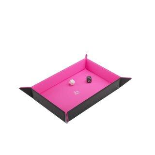 Gamegenic Magnetic Dice Tray Rectangular - Black & Pink
