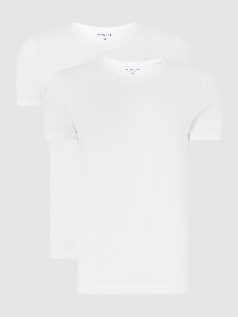 T-Shirt aus Baumwolle im 2er-Pack in weiß