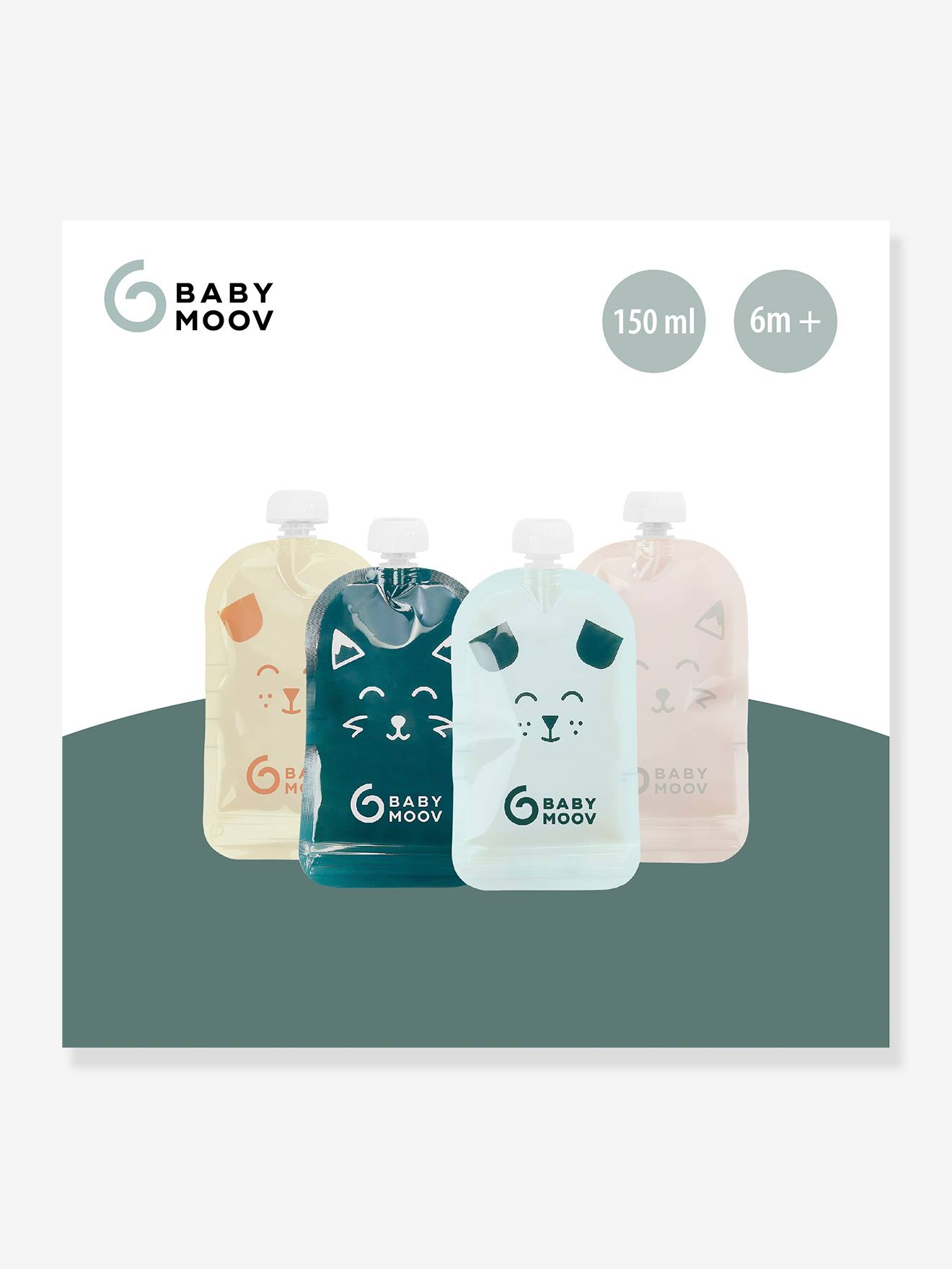 Babymoov 20er-Pack Mehrweg-Quetschbeutel BABYMOOV - blau