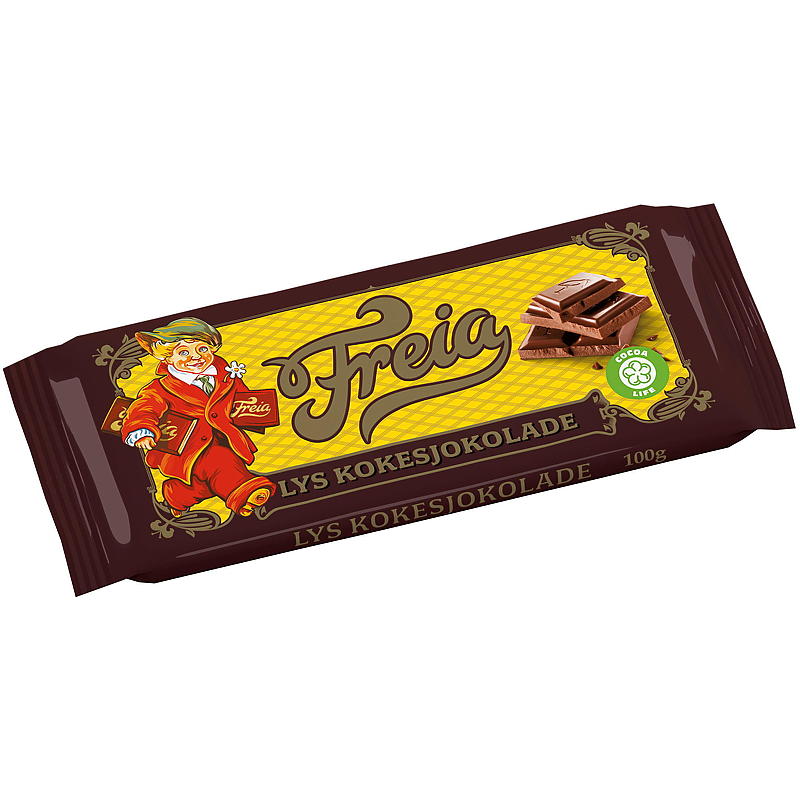 Freia Lys kokesjokolade 100 g, Freia