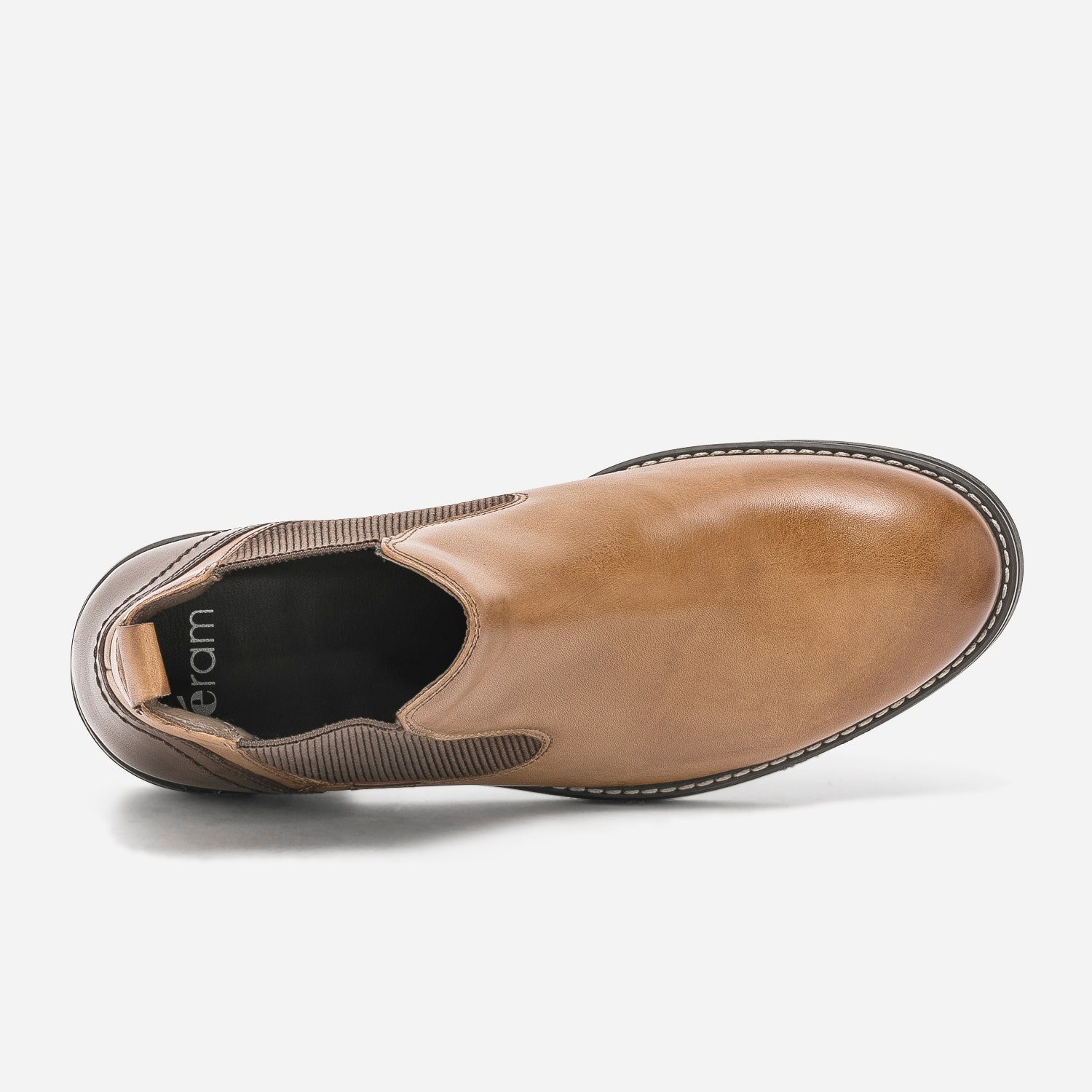 Chelsea boots marron en cuir