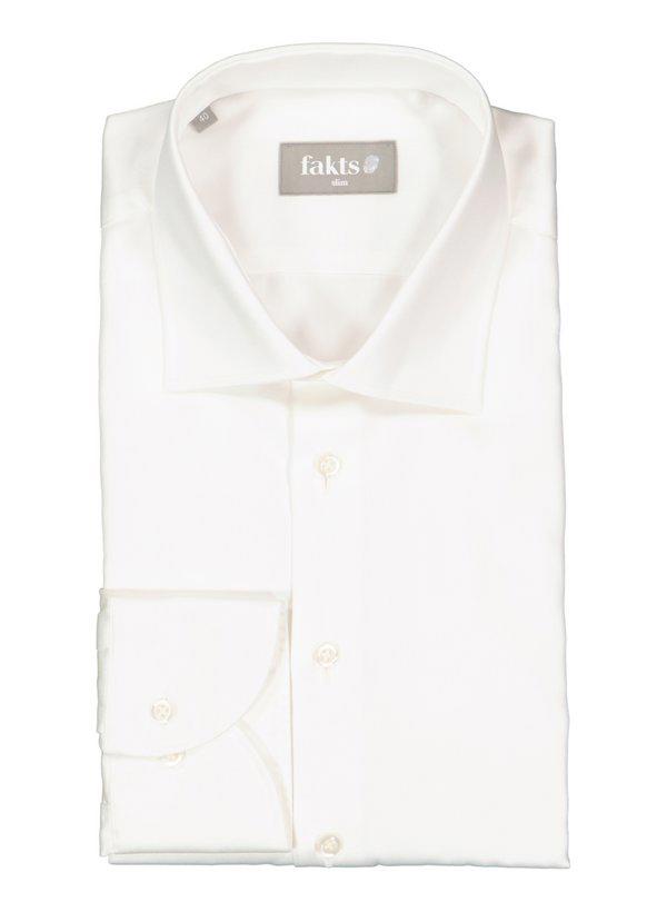 fakts, Hemd, Slim Fit, Baumwolle, ecru