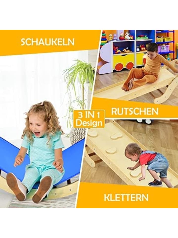 COSTWAY 4 in 1 Kletterleiter in Beige günstig kaufen 110 cm