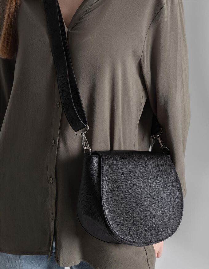 Schultertasche - Druckknopf-Lasche