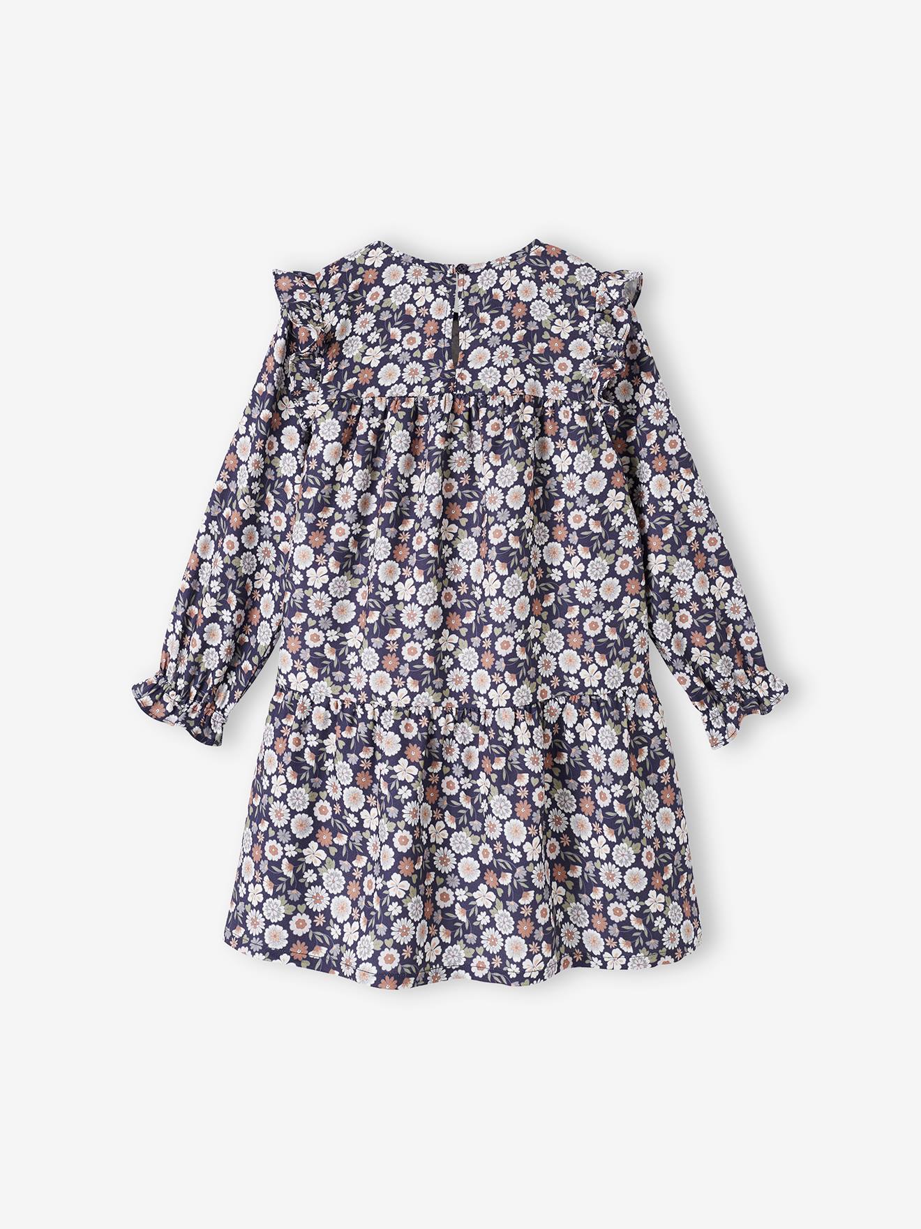 Vertbaudet Mädchen Volantkleid Oeko-Tex - wollweiß
