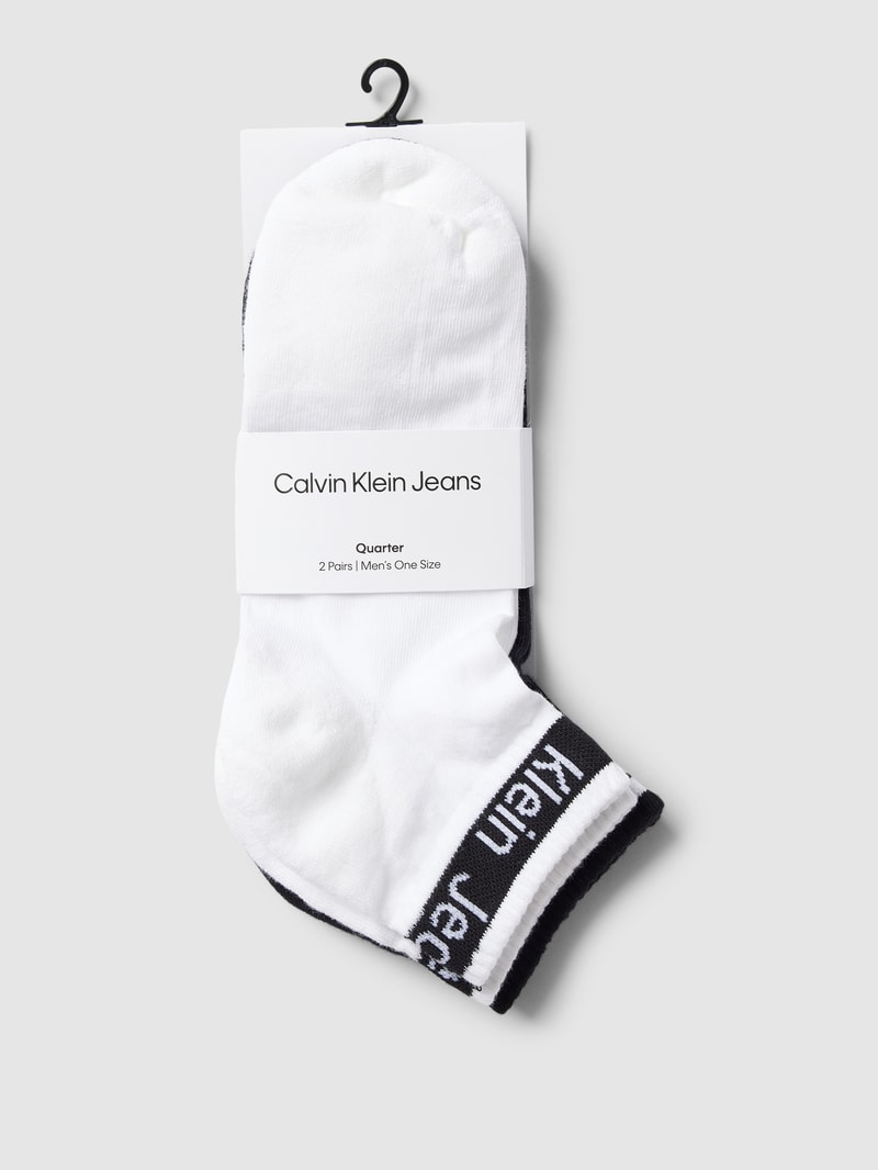 Socken mit Logo-Stitching Modell 'QUARTER' in weiss