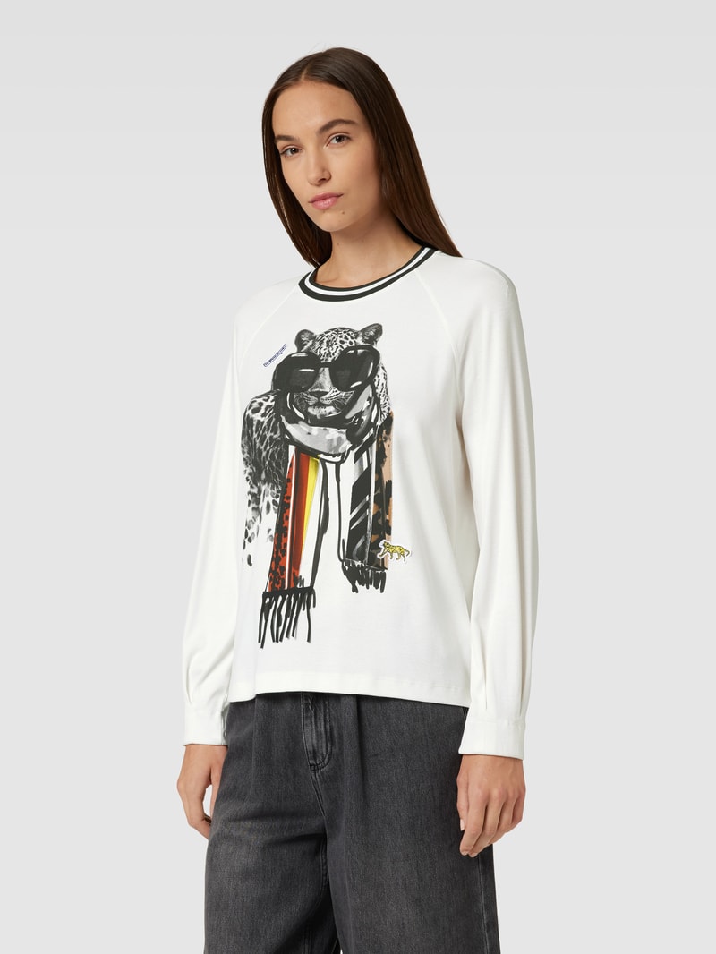 Longsleeve mit Motiv-Print in offwhite