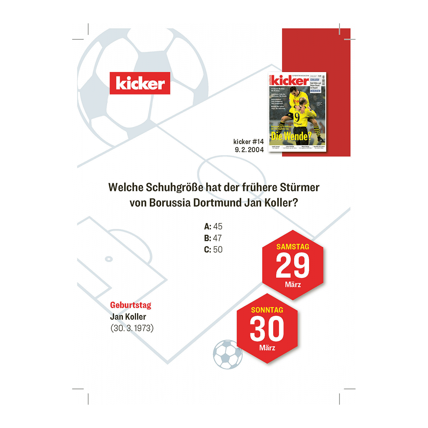 kicker - Der große kicker Quiz-Kalender 2025