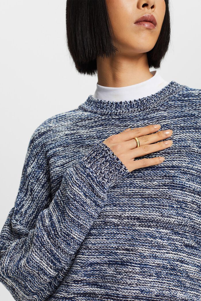 Rundhals-Pullover, Baumwollmix