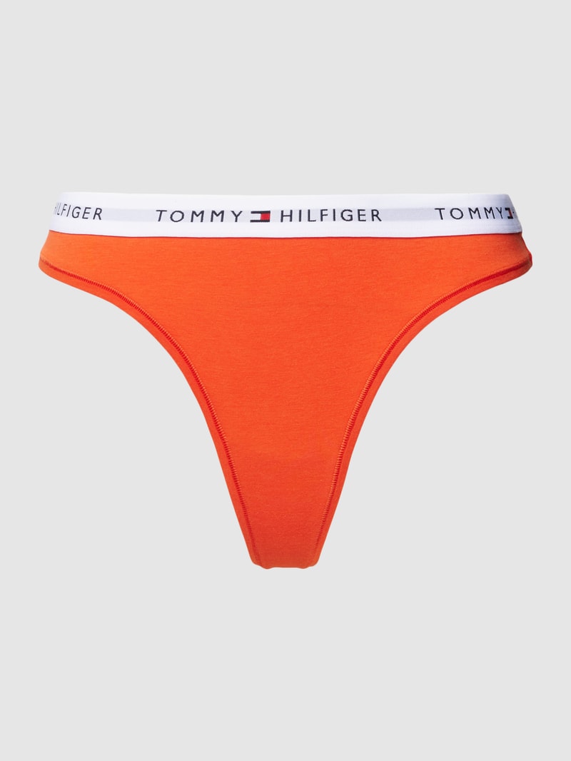 String mit elastischem Logo-Bund in orange