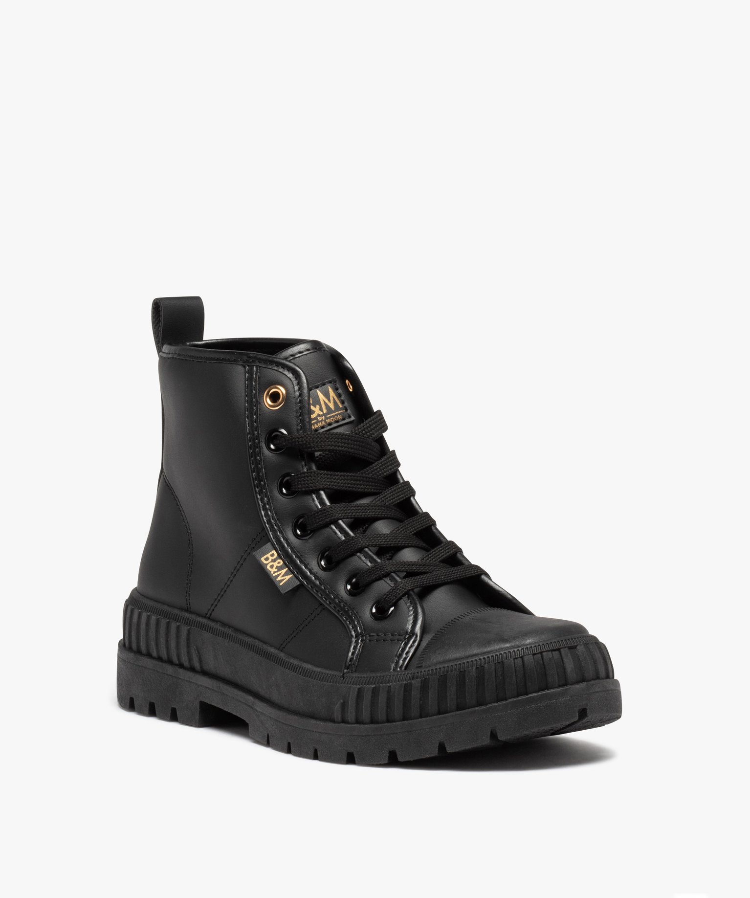 Boots rangers à lacets femme - B&M by Banana Moon noir | GEMO