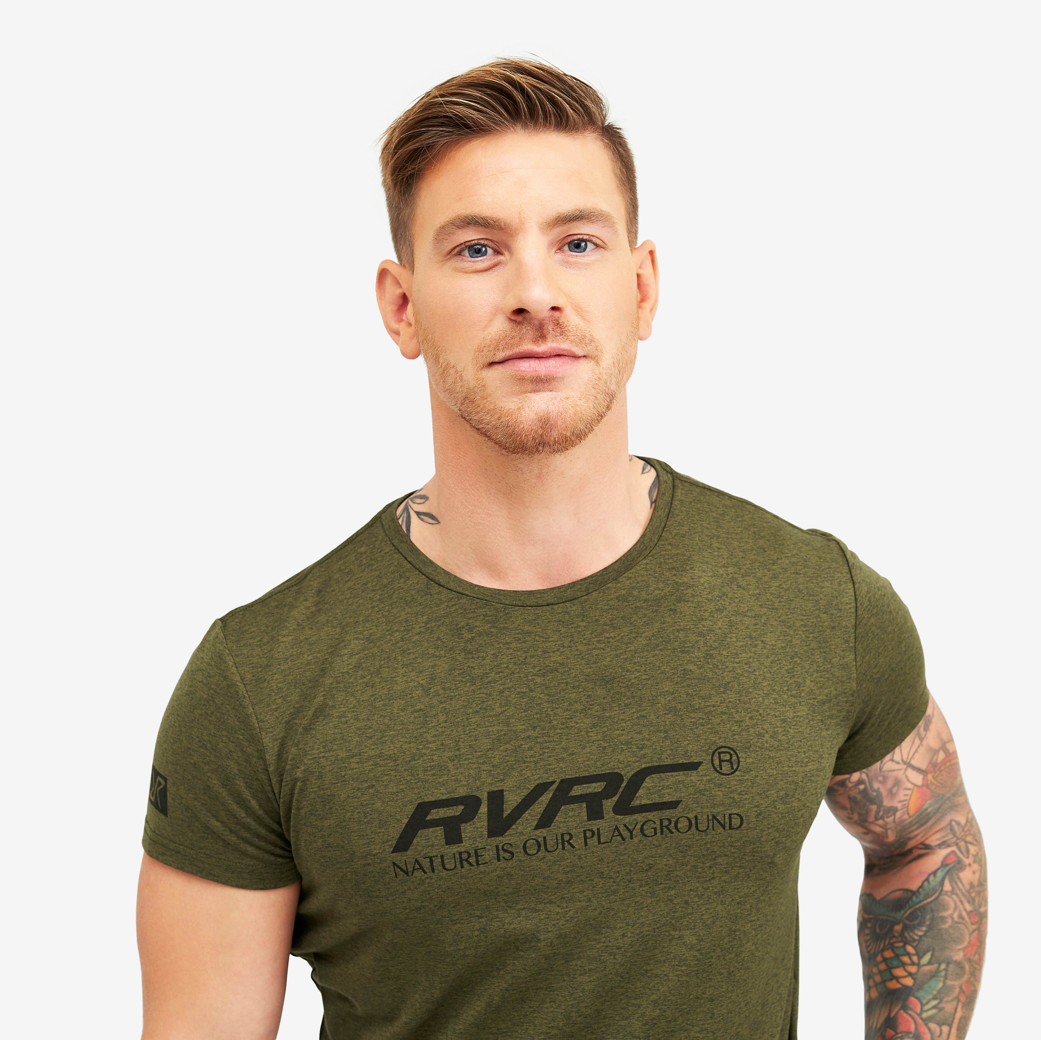 Vagabond Tee Homme Dark Olive Melange