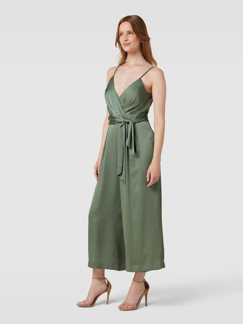 Jumpsuit mit Spaghettiträgern in grün