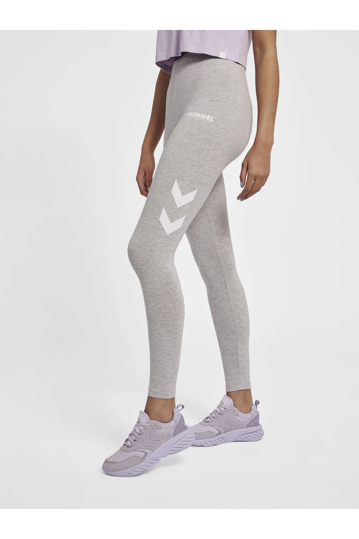 hummel  Sport-Leggings - Grau - Mittlerer Bund