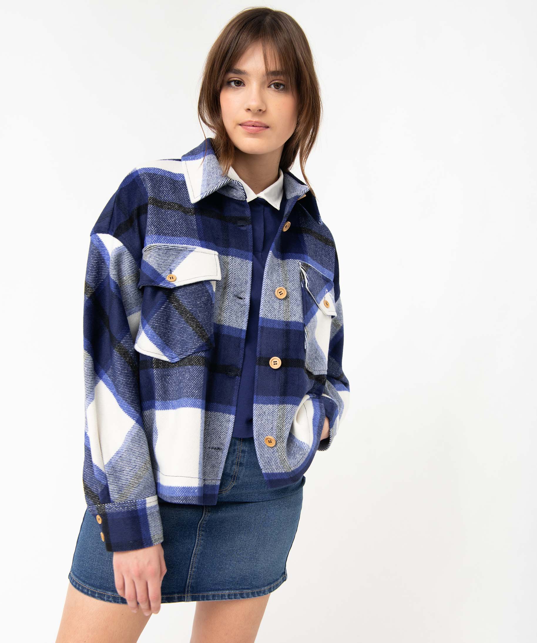 Sur-chemise femme à carreaux - Camps United carreaux | GEMO