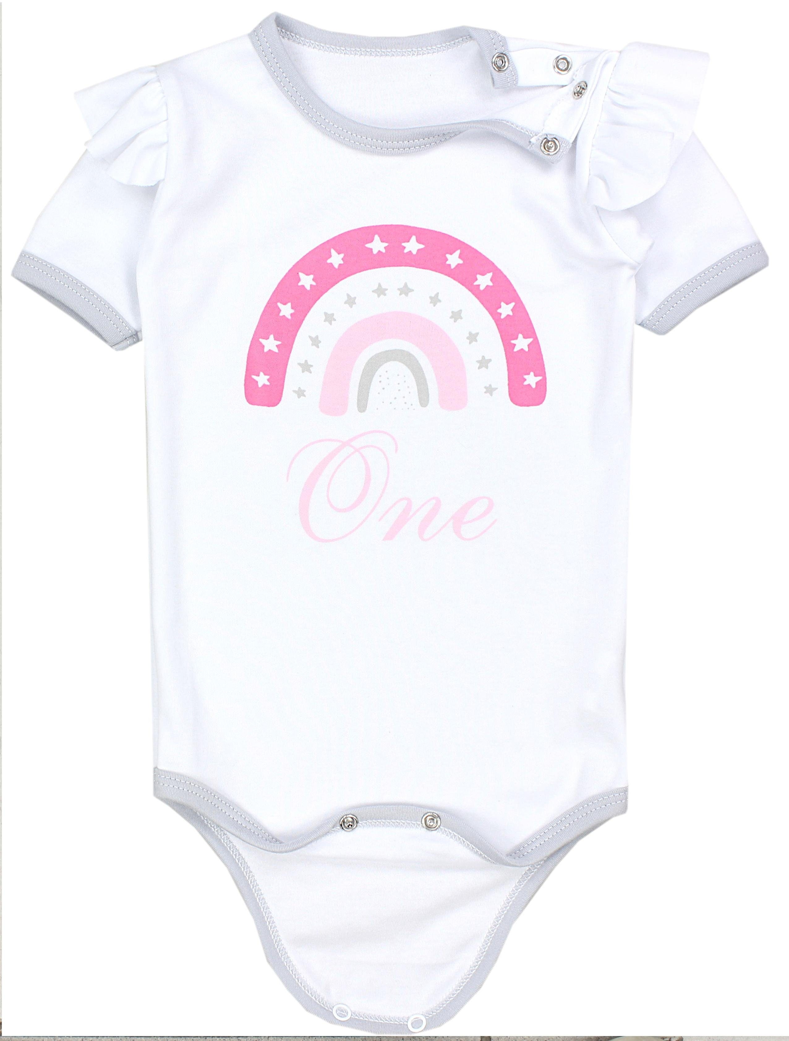 TupTam Partykleid Baby Mädchen Geburtstag Outfit Kurzarm Langarm Body Tüllrock 2 tlg