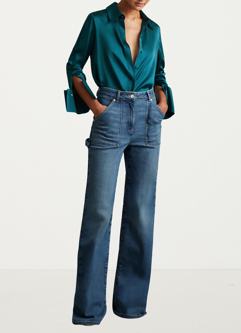 Μεταξωτή μπλούζα Reiss Hailey