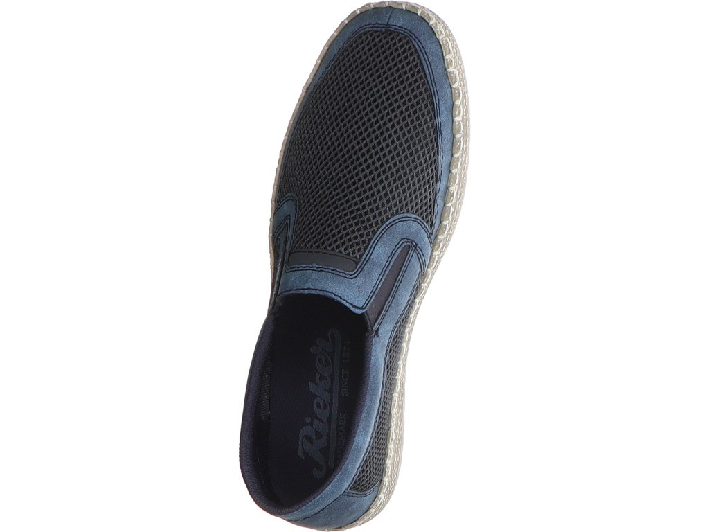 RIEKER Komfort Slipper blau