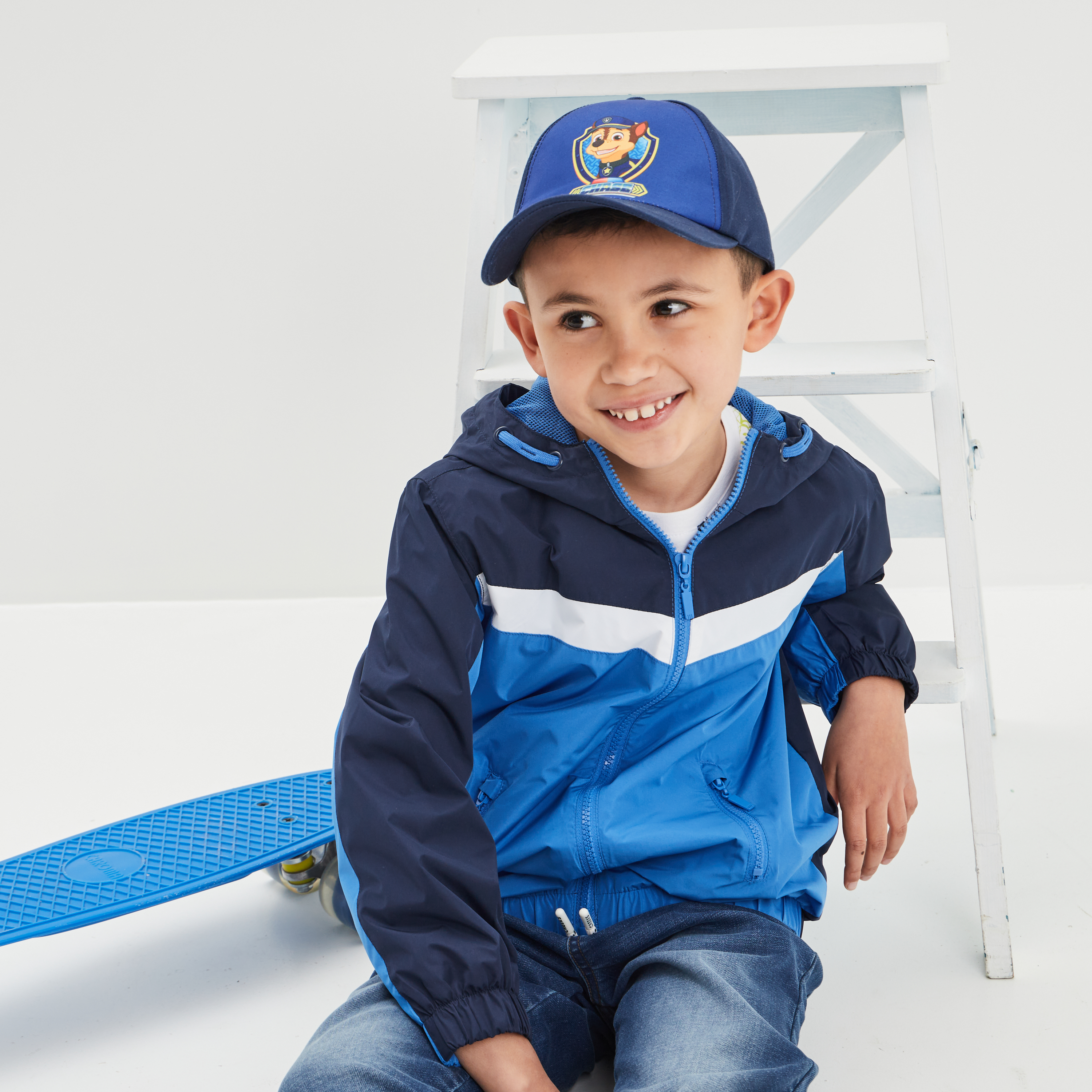 Veste droite à capuche bleu garçon | La Halle
