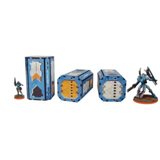 District 5 Containers (3) PREPAINTED (blue)