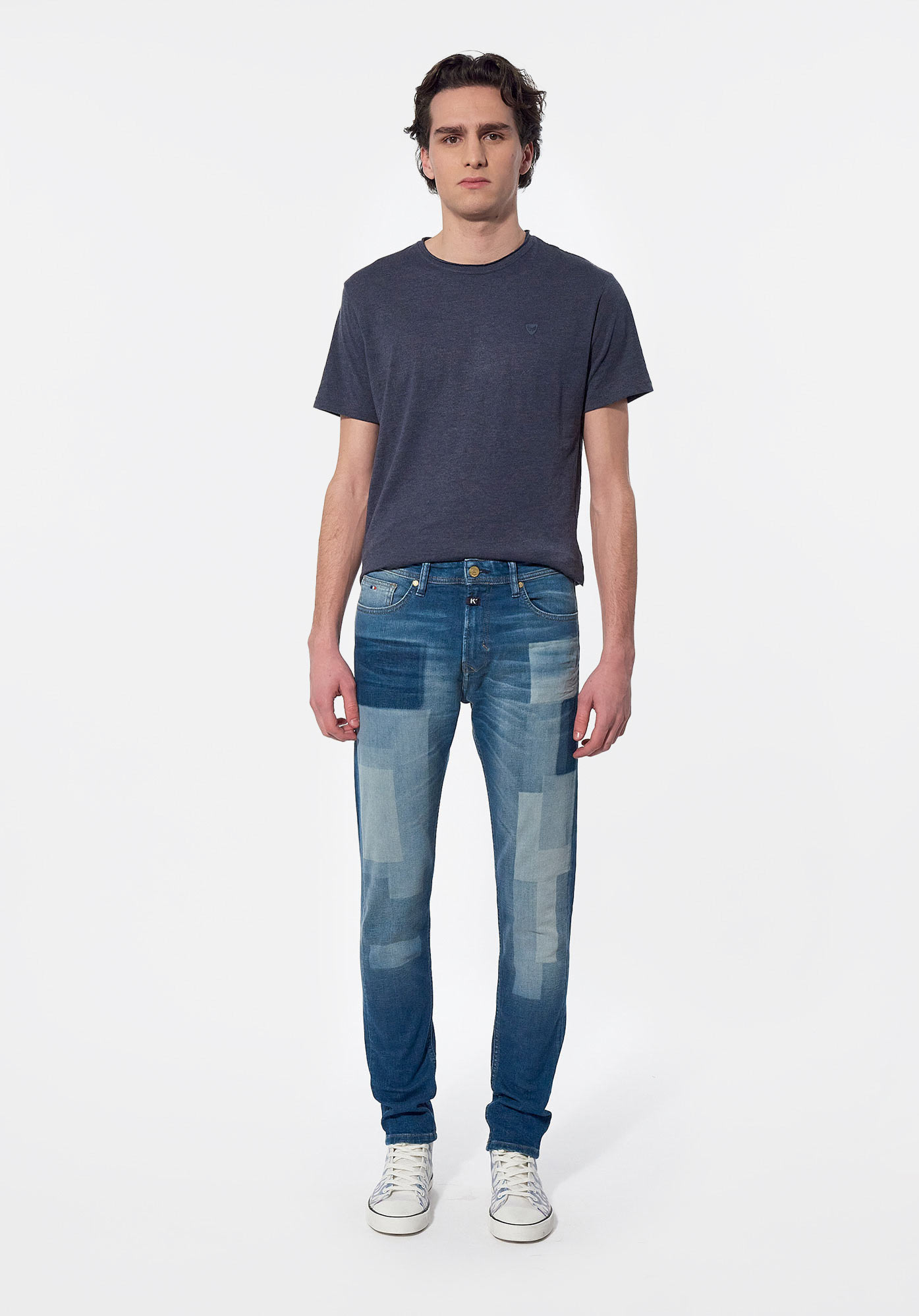 JOSH   Jean slim patchwork Homme