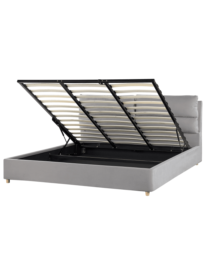 Beliani Doppelbett BATILLY in Grau - (W) 194 x (H) 105 x (L) 224 cm günstig kaufen onesize