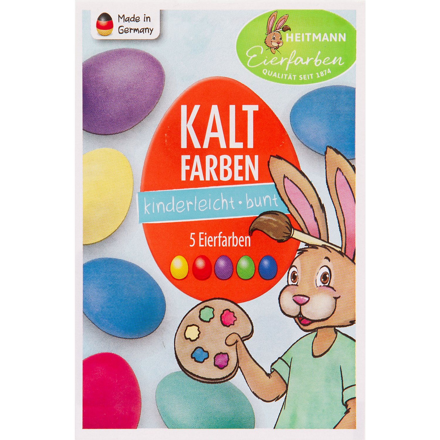 Eier-Kaltfarben, 5 Farben - Standard