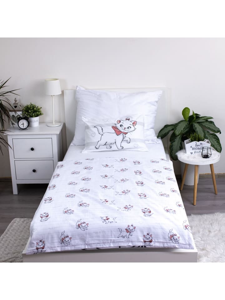 Disney 2-tlg.Set: Babybettwäsche Disney Aristocats Marie 100 x 135 cm in Weiß günstig kaufen 100